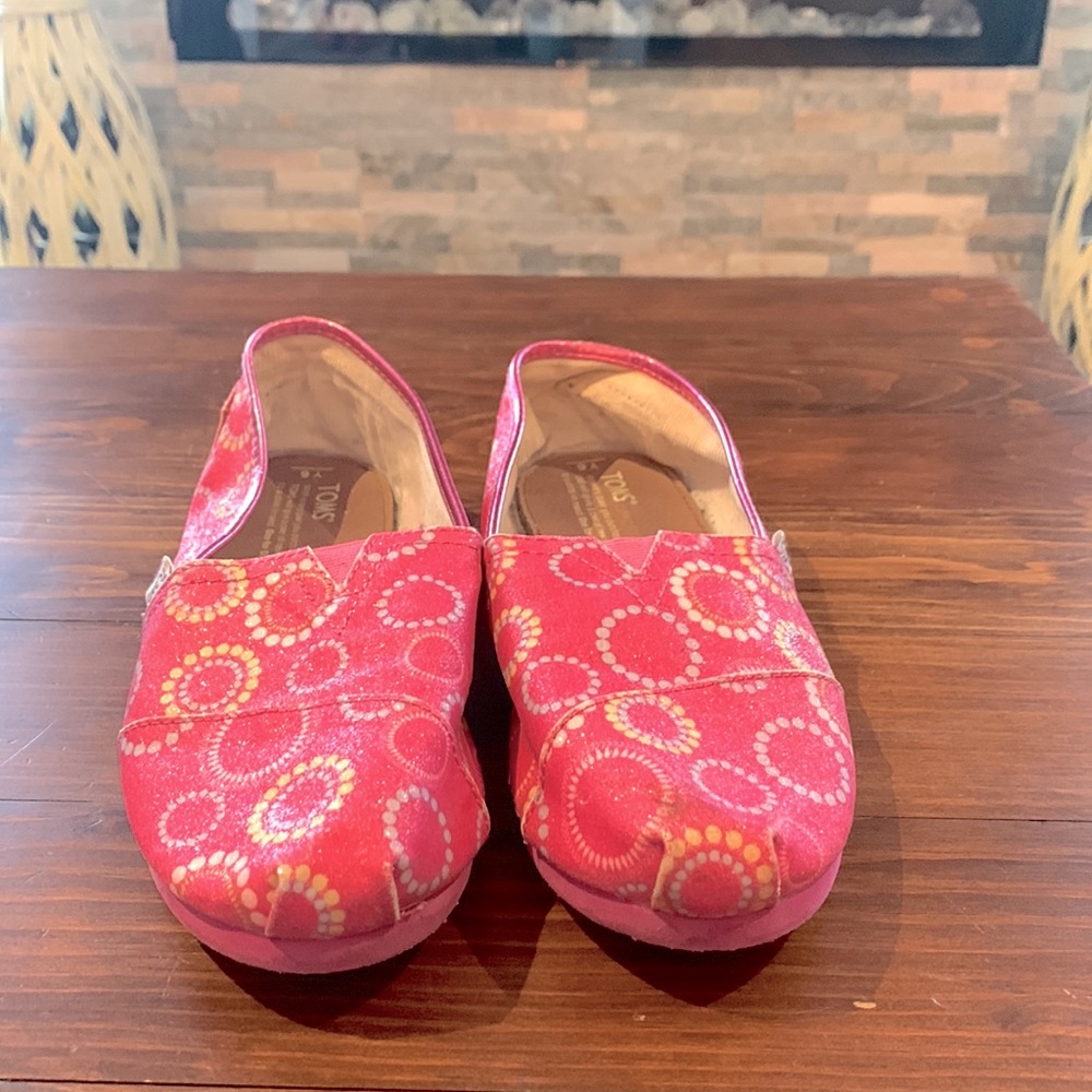 Toms pink and sparkly flats